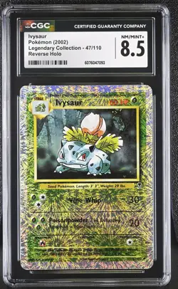 CGC 8.5 Ivysaur 2002 Legendary (Collection) 47/110 Reverse Holo Pokemon Card - Image 1