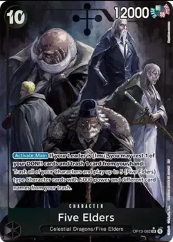 OP13-082 Five Elders Alt Art SR One Piece TCG English Card - Image 1