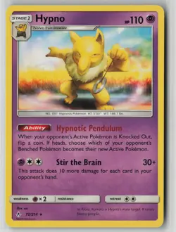 Hypno 72/214 Pokemon Unbroken Bonds Rare Card Lightly Played (LP) 1 - Image 1