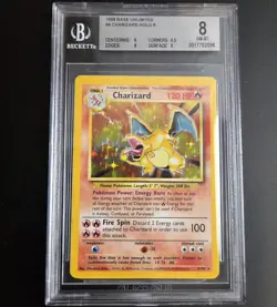 Charizard 4/102 Base Set Holo BGS 8 1999 Pokemon Card WOTC Vintage Original - Image 1