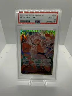 PSA 10 One Piece Japanese Card Awakening Of The New Era Monkey D. Luffy Secret R - Image 1