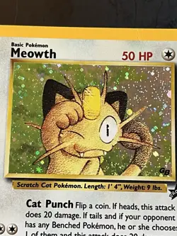 Pokemon TCG Meowth Black Star Promo Holo Rare Card 10 - Image 2