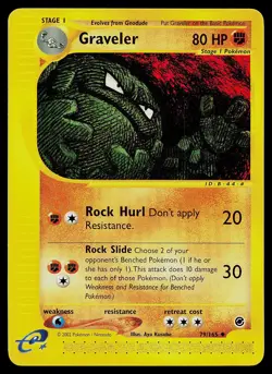 Pokemon Card - Graveler Expedition 79/165 Uncommon - Image 1