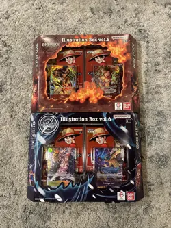 NEW SEALED One Piece Illustration Box Vol. 5 & 6 SET of BOTH! BANDAI CARD GAME - Image 1