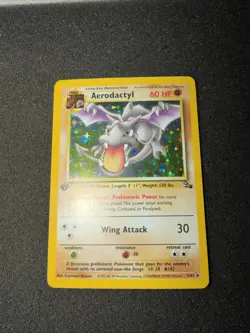 Aerodactyl - 1/62 - Pokemon Fossil 1st Edition Holo Rare Card WOTC LP MINT SHAPE - Image 2