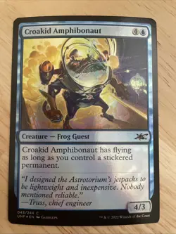 MTG Croakid Amphibonaut Unfinity FOIL #043/244 UNF NM/M - Image 1
