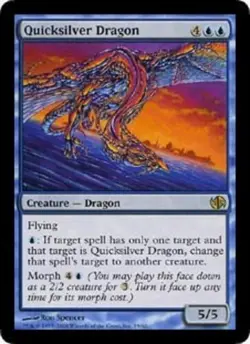 Quicksilver Dragon ~ Lightly Played Duel Decks: Jace vs Chandra MTG Magic Ultima - Image 1