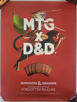 (New Foil) MTG X D&D Promo Poster: Magic the Gathering ( MTG) 18x24 - Image 1