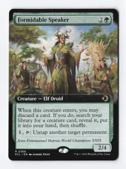 Formidable Speaker 176 Rare - MTG Lorwyn Eclipsed ECL Near mint extended art - Image 1