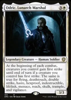 Odric, Lunarch Marshal Commander: Dominaria United Regular - Image 1