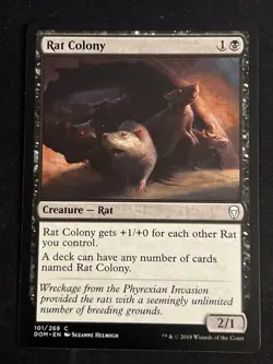 1x Rat Colony (101) Dominaria LP MTG Magic the Gathering x1 MKE - Image 1