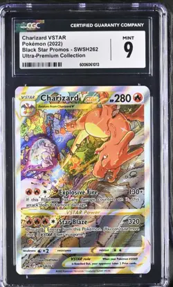 Charizard VSTAR Black Star Promo SWSH262 CGC 9 Mint - Image 1