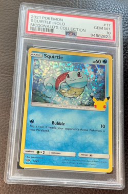 PSA 10 Gem 💎 Mint #17 Squirtle Holo 2021 Pokemon McDonalds Collection Low Pop - Image 1