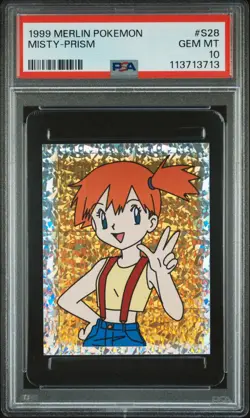 PSA 10 GEM MINT 1999 MERLIN POKEMON S28 MISTY-PRISM - Image 3