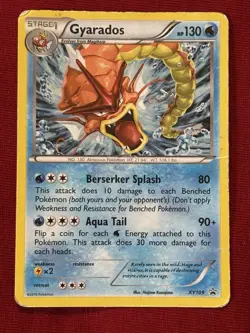 Pokemon TCG Shiny Gyarados XY109 Black Star Promo DMG Damaged - Image 1