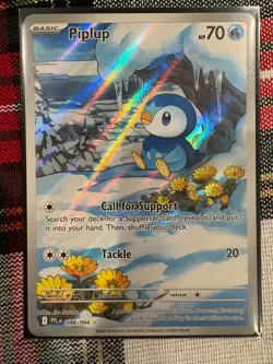 Pokemon TCG Mega Evolution Phantasmal Flames - Piplup 098/094 Illustration Rare - Image 1