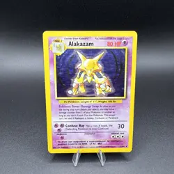 Pokemon TCG 1999 - Alakazam 1/102 Base Set Holo Rare MP - Image 1