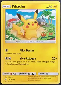 CARTE POKEMON Pikachu Invasion Carmin 30/111 Excellent etat, jamais jouee - Image 1
