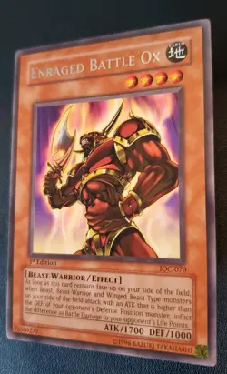 Yu-Gi-Oh! Enraged Battle Ox IOC-070 Invasion of Chaos 1st Edition (2004) NM - Image 3