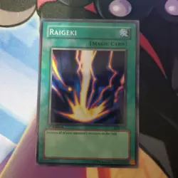 YuGiOh Raigeki LOB-053 1st Edition Legend of Blue Eyes Asian English - MP - Image 1