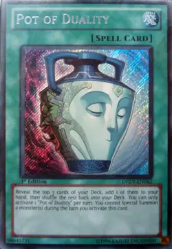 Yugioh! LP Pot of Duality - DREV-EN062 - Secret Rare - 1st Edition Lightly Playe - Image 1