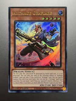 Yugioh - Artmage Graflare Ultra Rare DUAD-EN010, Near Mint, 1st Edition - Image 1