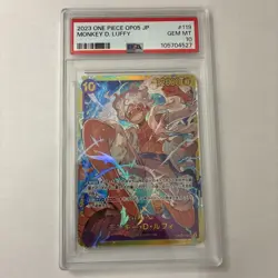 2023 ONE PIECE JPN. MONKEY D. LUFFY AWAKENING/NEW ERA PSA 10 GEM - OP05-119 Gold - Image 1