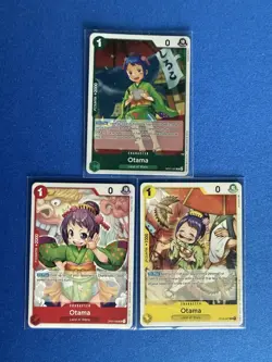 Otama One Piece TCG OP07 Rare + OP01 Uncommon + OP04 Common - ships PWE - Image 1