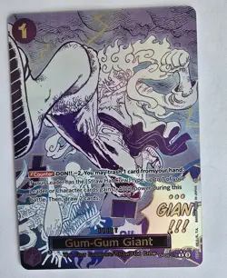 One Piece Gum-Gum Giant Alt Art R OP09-078 Manga English Mint Pack Fresh - Image 1