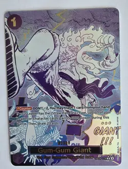 One Piece Gum-Gum Giant Alt Art R OP09-078 Manga English Mint Pack Fresh - Image 3