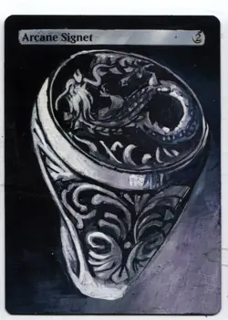 Arcane Signet Altered Art Mtg Hand Painted Card Commander - Image 1