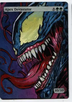 Apex Devastator Altered Art Mtg Hand Painted Card Commander - Image 1