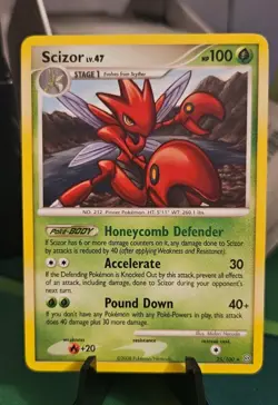 Pokemon TCG Scizor Stormfront 25/100 Regular Rare Card - Image 1
