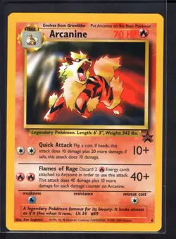 Arcanine #6 Black Star Promo (NM) Pokemon Card WOTC 1999 - Image 1