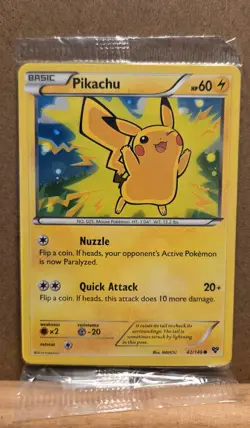 Pokemon Card Pikachu XY 42/146 Holo Movie Promo Factory Sealed Bonus Ekans Card - Image 2