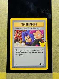 077 - Original Owner Here Comes Team Rocket 15/82 25th Celebrations Pokemon Card - Image 1