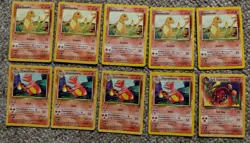 Pokemon TCG Base Set Charmander And Charmeleon Cards Sets With Dark Charmeleon - Image 1