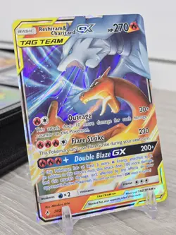 Pokemon Card TCG Reshiram & Charizard GX 20/214 Sm-Unbroken Bonds Holo Rare LP - Image 1