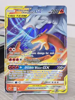 Pokemon Card TCG Reshiram & Charizard GX 20/214 Sm-Unbroken Bonds Holo Rare LP - Image 3