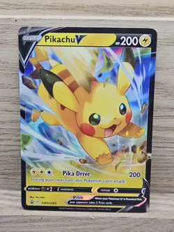 Pikachu V SWSH285 Sword & Shield Promo Cards Holo Pokemon Card TCG (6) - Image 1