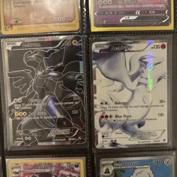 Pokemon TCG Reshiram 113/114 Zekrom 114/114 Black and White Holo Card FullArt MP - Image 1
