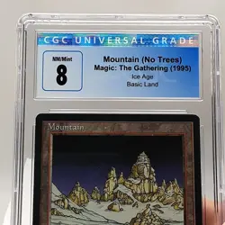 MTG - Ice Age - Mountain - Graded - CGC 8.0 - Image 3
