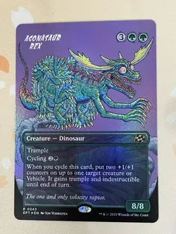 Magic The Gathering, Agonasaur Rex, Borderless, ENG, Foil, NM - Image 1