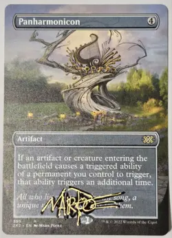 Borderless PANHARMONICON Non-foil Mark Poole ARTIST SHADOW SIGNED Auto MTG NM! - Image 1