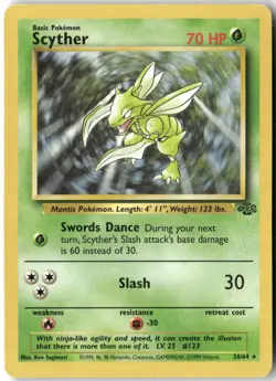 Scyther (26), Pokemon Jungle Rare, 26/64 LP - Image 1