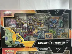 Pokemon TCG LUCARIO V & TYRANITAR V - Heavy Hitters Premium Collection Box - Image 2