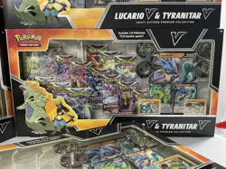 Pokemon TCG LUCARIO V & TYRANITAR V - Heavy Hitters Premium Collection Box - Image 5