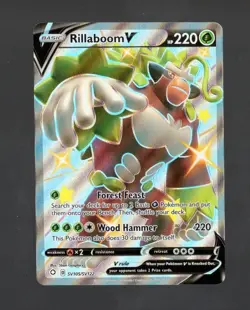 Pokemon Shining Fates: Shiny Vault #SV105/SV122 Rillaboom V Shiny Holo Rare - Image 1