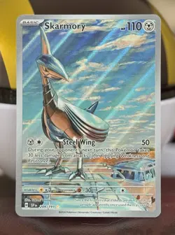 Skarmory Pokemon TCG Scarlet & Violet Surging Sparks 209/191 Illustration Rare - Image 2