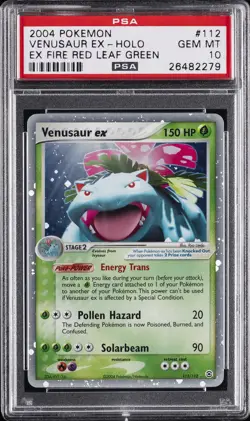 2004 POKEMON EX FIRE RED & LEAF GREEN #112 VENUSAUR EX-HOLO PSA 10 - Image 1